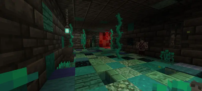 Внутри локации с растениями