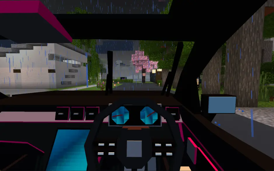 Панель управления и руль в салоне внедорожника