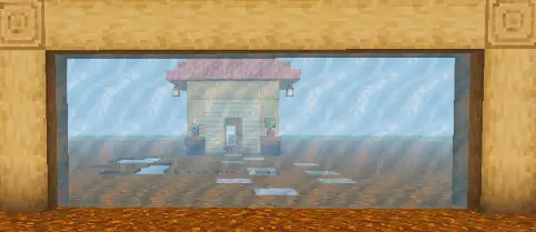 Стекло с небольшими разводами в деревянной рамке