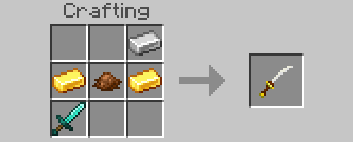 Крафт коричневой катаны в верстаке