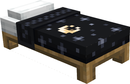 Черная кровать с ночным небом и полумесяцем