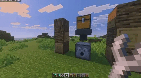 Поворот блоков с помощью гаечного ключа