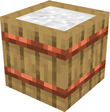 Новый блок из дерева с солью внутри