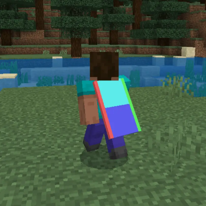 Игрок с плащом из четырех цветов