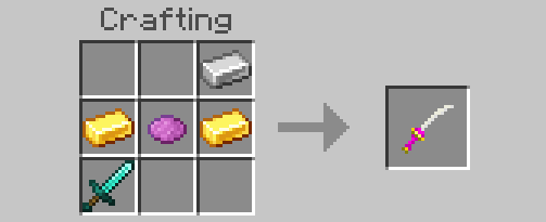 Получение пурпурной катаны в верстаке