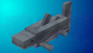 Большая акула с мощными зубами и плавниками