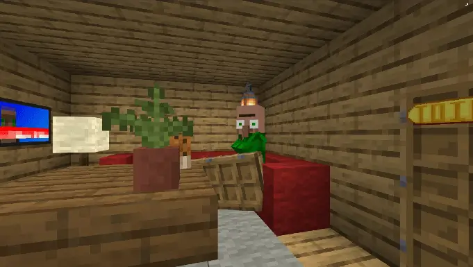 Житель с дверью