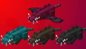 Три адские крысы и одна летающая красного цвета