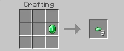 Крафт изумрудного самородка