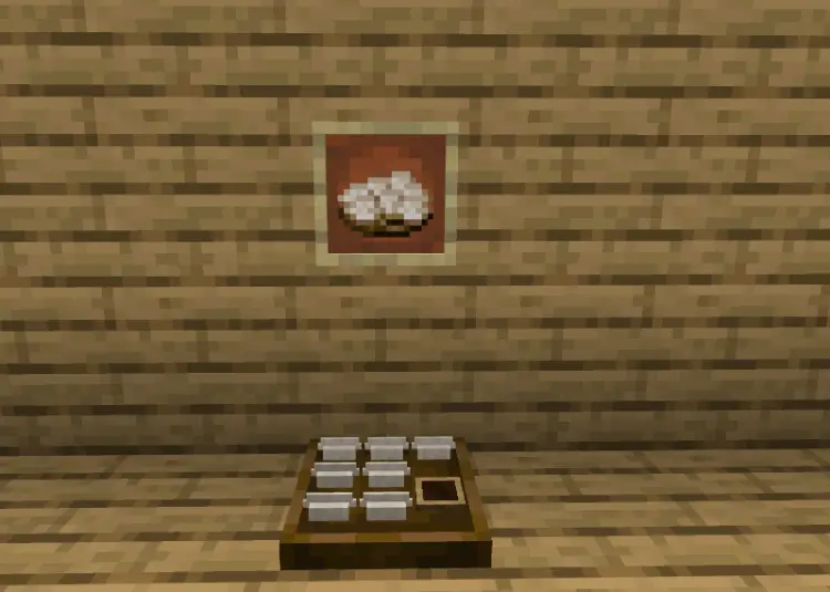 3D блюдо с пельменями на досточке