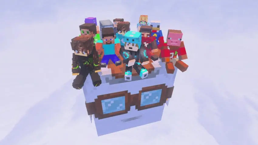 Множество игроков катаются на одном Счастливом гасте