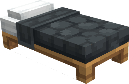 Черная кровать с текстурой чернита