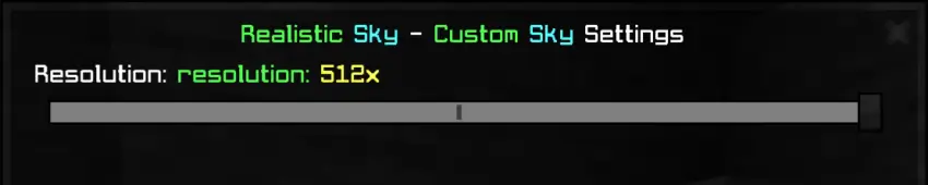 Параметр в настройках игры о качестве прорисовки неба