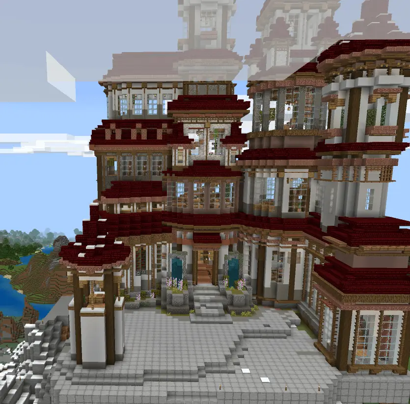 Огромный особняк с множеством комнат и этажей