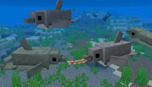 Серые водоплавающие мобы с длинным языком