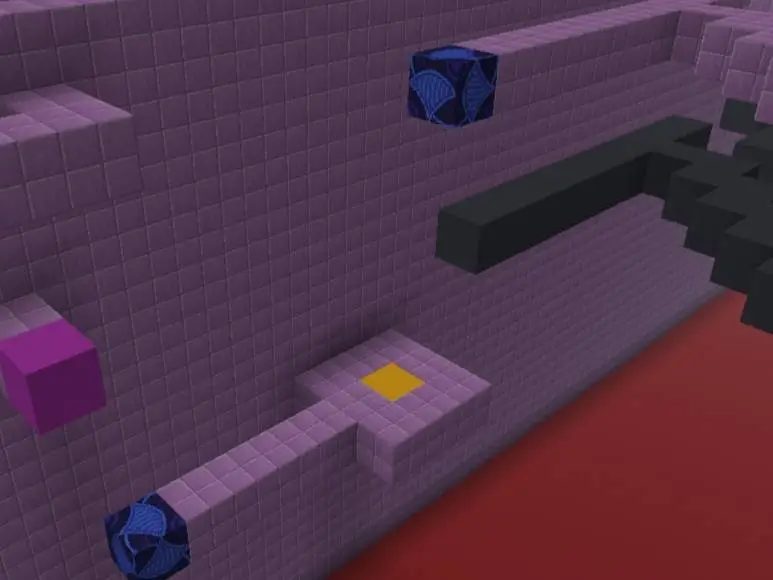 Паркур из пурпурных блоков