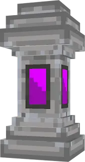 Каменное сооружение с фиолетовой деталью для телепортации