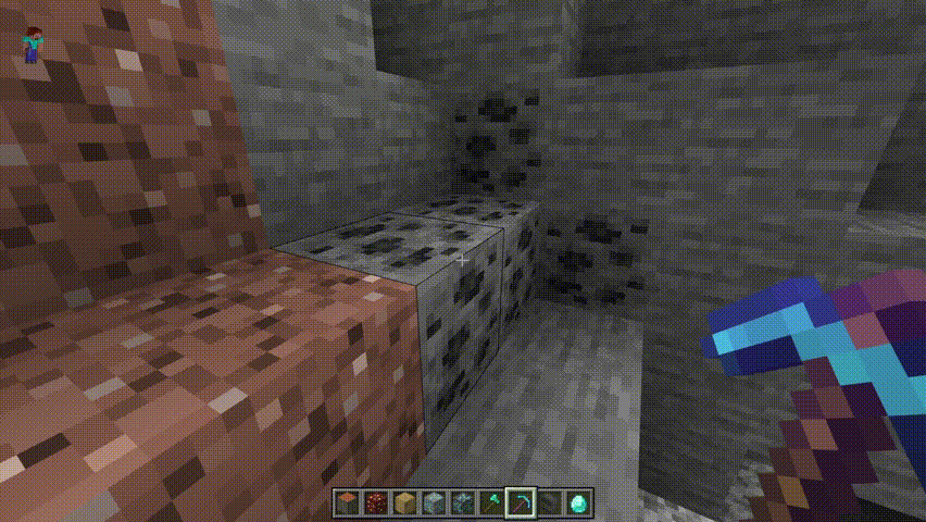 Быстрое разрушение кладки угольной руды