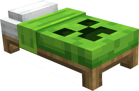 Светло-зеленая кровать с крипером