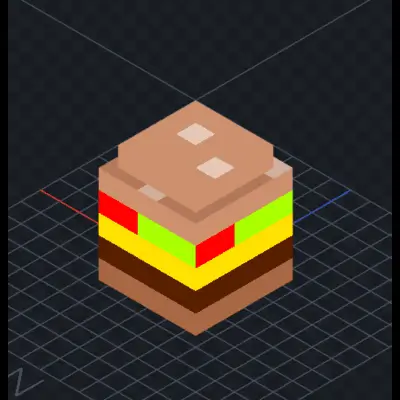 Небольшой пиксельный бургер