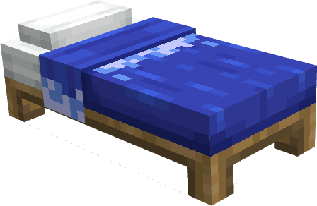 Синяя кровать с текстурой воды