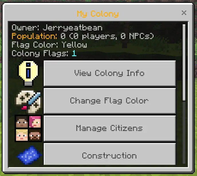 Интерфейс стола мэра