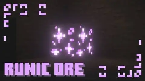 Яркая руда рун фиолетового цвета