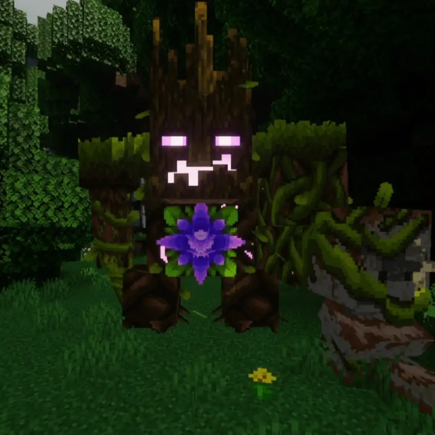 Лесной моб, заросший лианами