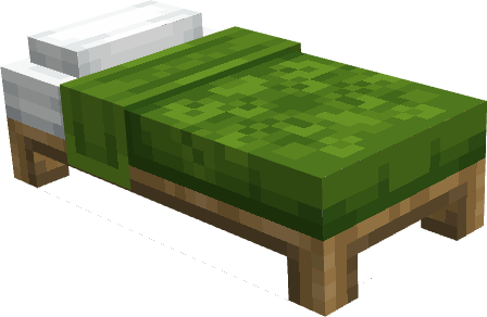 Темно-зеленая 3D кровать