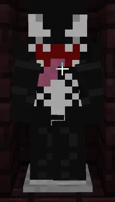 Броня Венома с длинным языком и острыми зубами