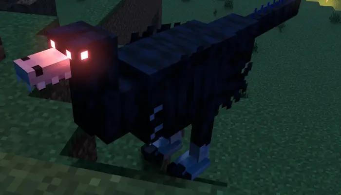 Большое черное существо с красными глазами