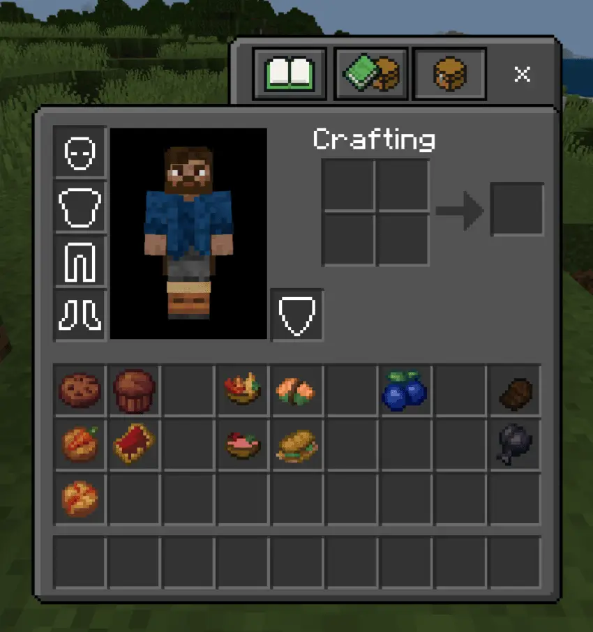 Новые блюда в инвентаре игрока