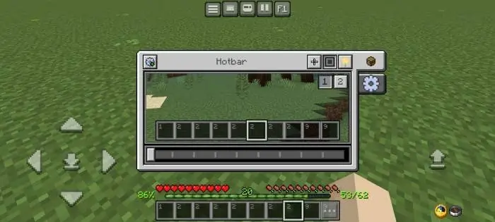 Меню редактирования хотбара