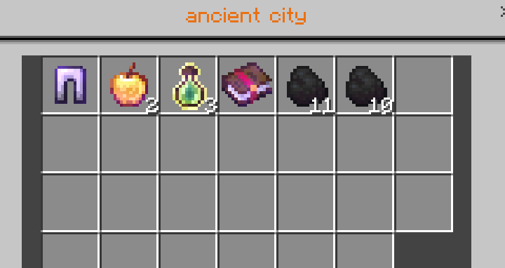 Другой лут сундука древнего города