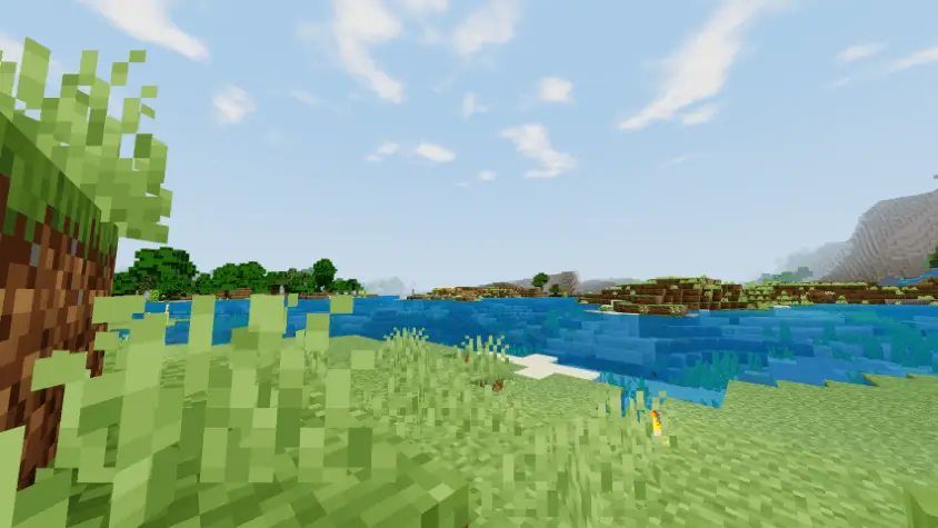 Реалистичные облака и голубая река