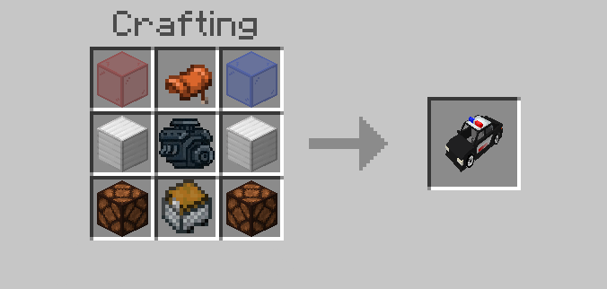 Получение полицейской машины в верстаке