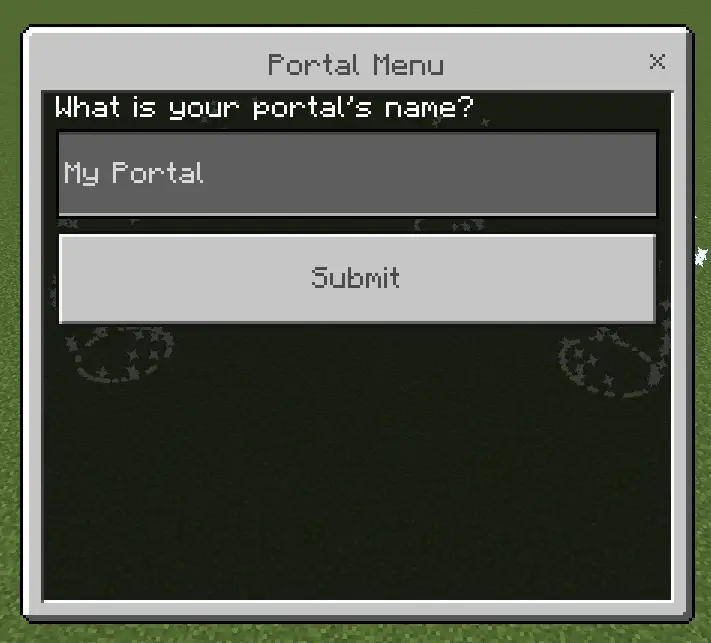 Меню названия портала