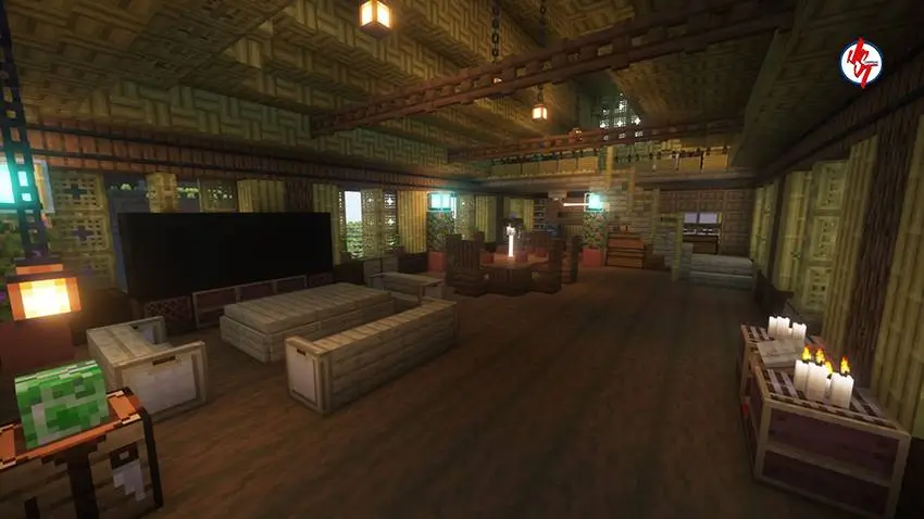 Интерьер дома с множеством деталей