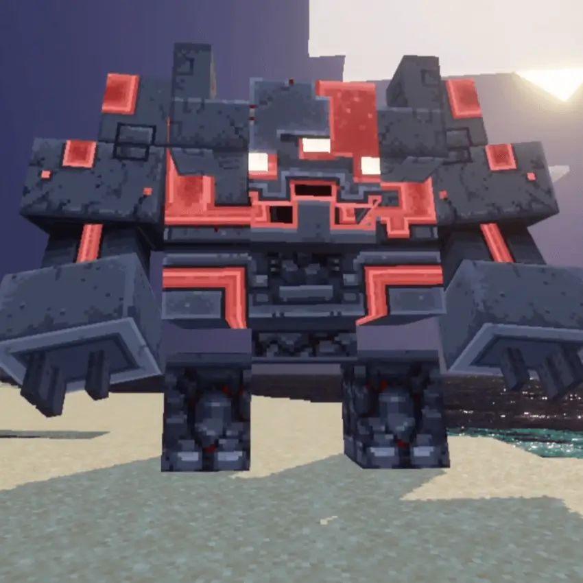 Новый каменный моб с красными линиями