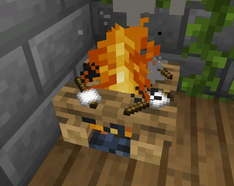 Прожарка маршмеллоу на палочке на костре