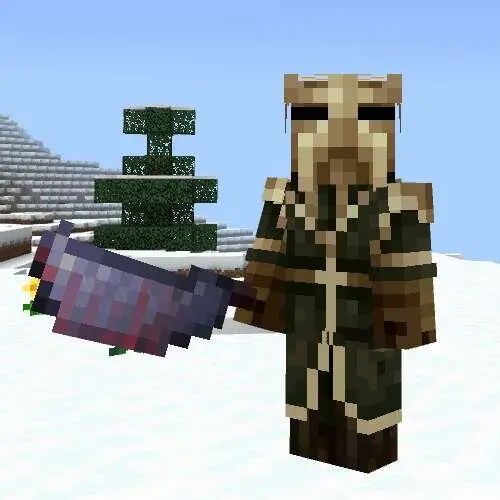 Нож мясника в руке