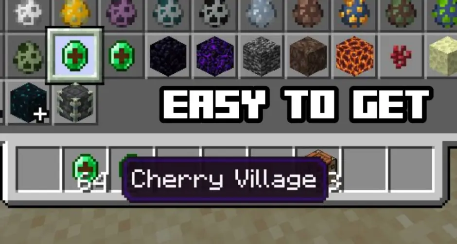 Новые блоки для создания деревень в инвентаре игрока