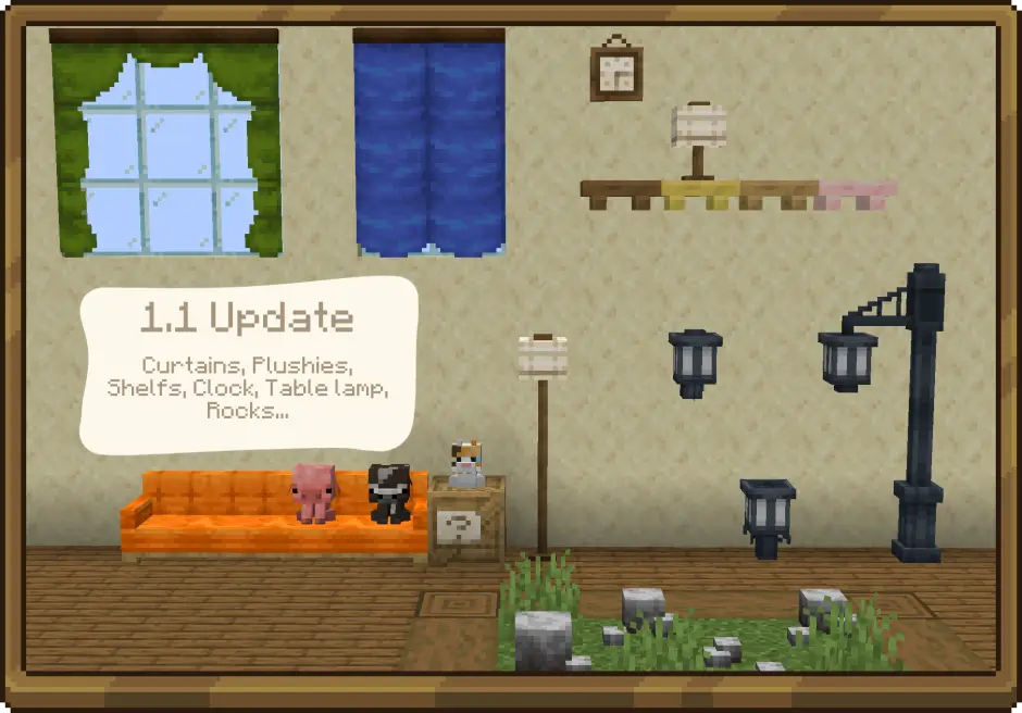 Небольшие новые предметы в светлой комнате