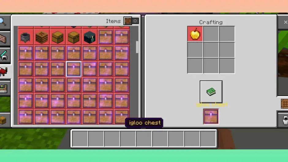 Крафт сундука из иглы