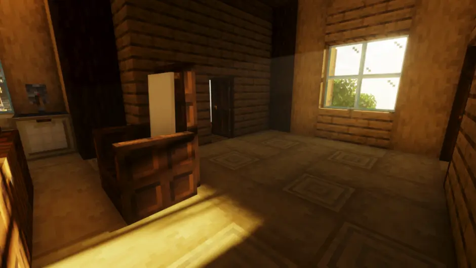 Комната, наполненная солнечным светом из окна