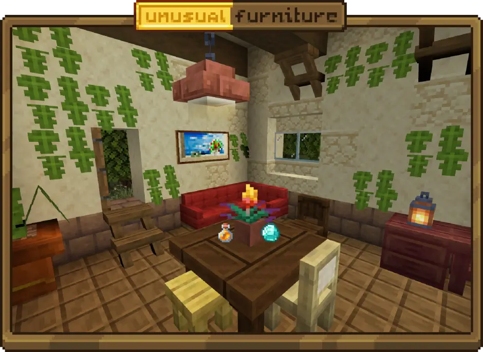 Комната с множеством новых предметов из мода