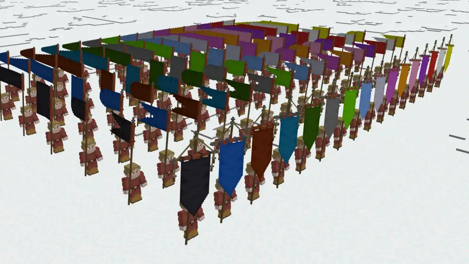 Игроки держат разнообразные флаги в руках