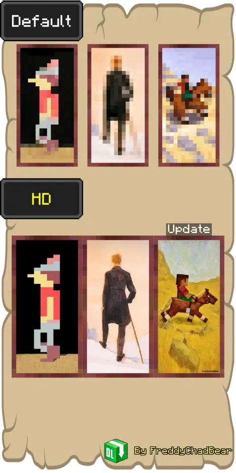 Три переработанные вертикальные картины