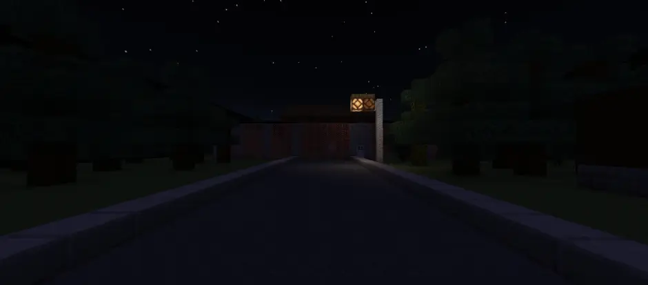 Одиночный фонарь у дороги