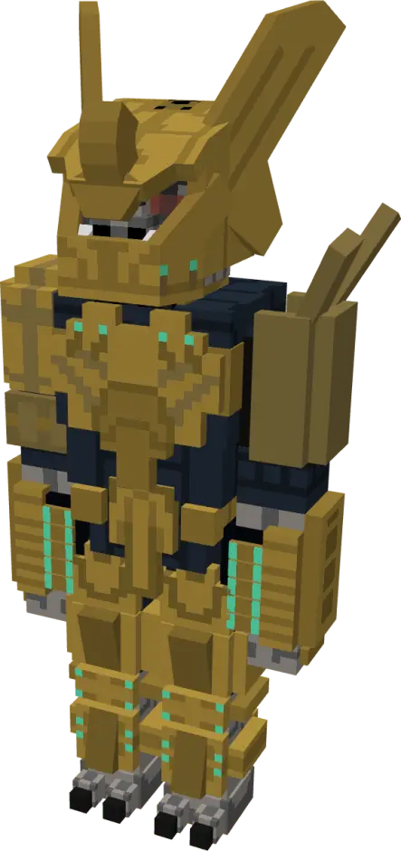 Желтый робот с черными деталями